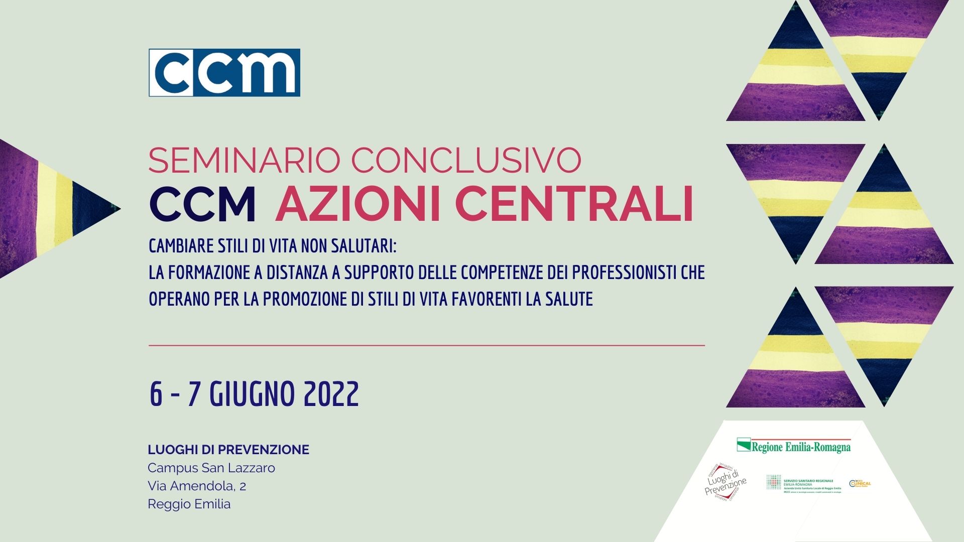 Seminario conclusivo CCM Azioni Centrali