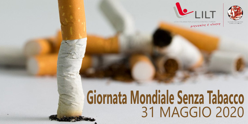 31 Maggio 2020 Giornata Mondiale Senza Tabacco a Reggio Emilia
